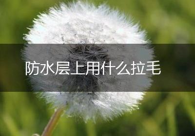 防水层上用什么拉毛