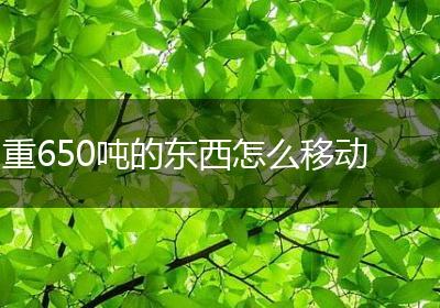 重650吨的东西怎么移动