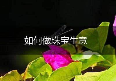 如何做珠宝生意