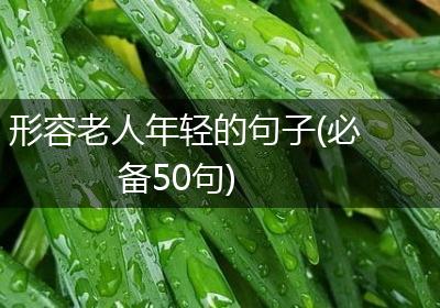 形容老人年轻的句子(必备50句)