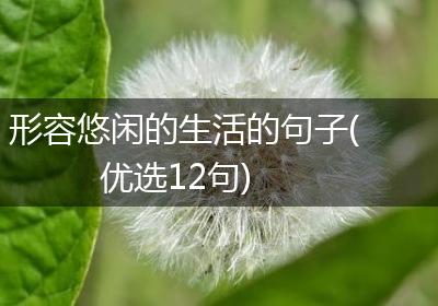 形容悠闲的生活的句子(优选12句)