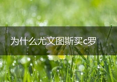 为什么尤文图斯买c罗
