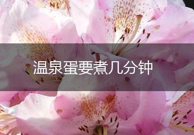 温泉蛋要煮几分钟