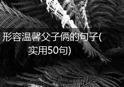 形容温馨父子俩的句子(实用50句)