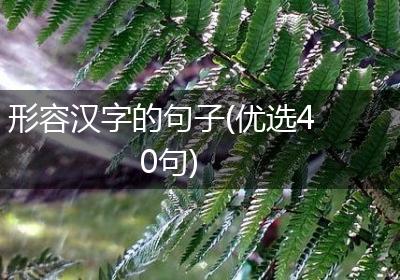 形容汉字的句子(优选40句)