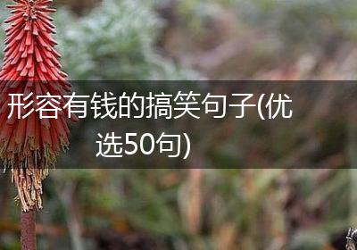 形容有钱的搞笑句子(优选50句)