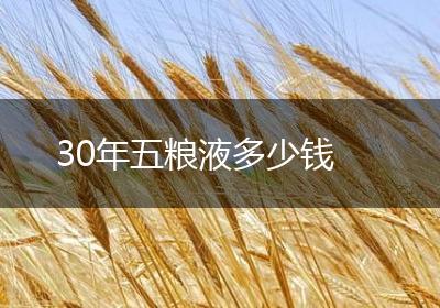 30年五粮液多少钱