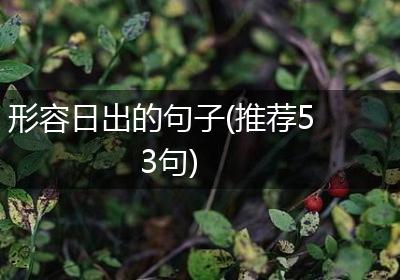 形容日出的句子(推荐53句)
