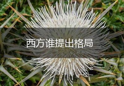 西方谁提出格局
