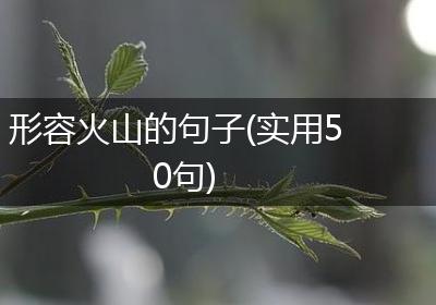形容火山的句子(实用50句)