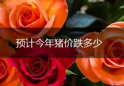 预计今年猪价跌多少