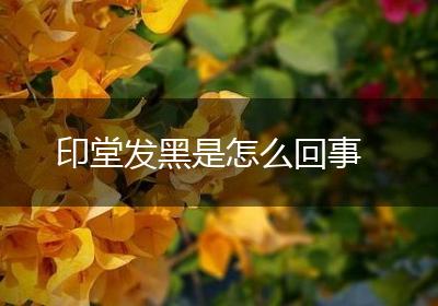 印堂发黑是怎么回事
