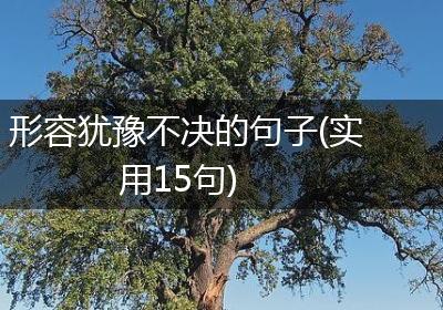 形容犹豫不决的句子(实用15句)