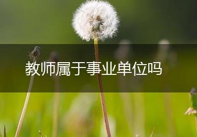 教师属于事业单位吗