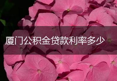 厦门公积金贷款利率多少