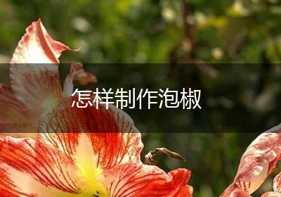 怎样制作泡椒