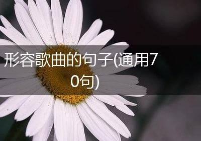 形容歌曲的句子(通用70句)