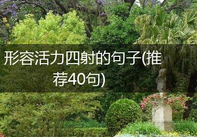 形容活力四射的句子(推荐40句)