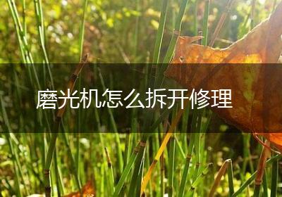 磨光机怎么拆开修理