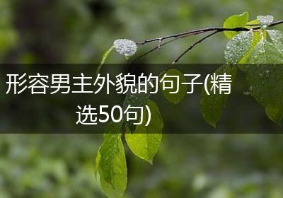 形容男主外貌的句子(精选50句)
