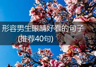 形容男生眼睛好看的句子(推荐40句)