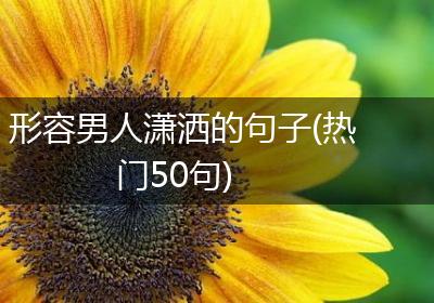 形容男人潇洒的句子(热门50句)