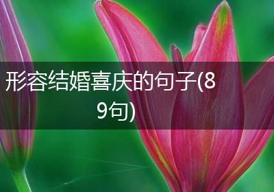 形容结婚喜庆的句子(89句)