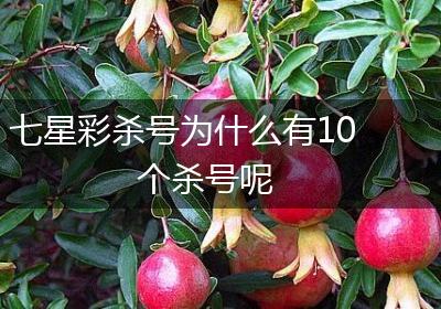 七星彩杀号为什么有10个杀号呢