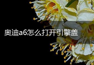 奥迪a6怎么打开引擎盖