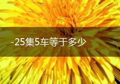 -25集5车等于多少