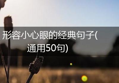 形容小心眼的经典句子(通用50句)