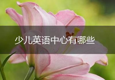 少儿英语中心有哪些