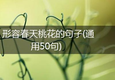 形容春天桃花的句子(通用50句)