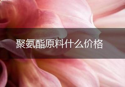 聚氨酯原料什么价格