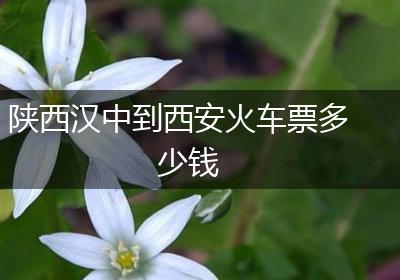 陕西汉中到西安火车票多少钱