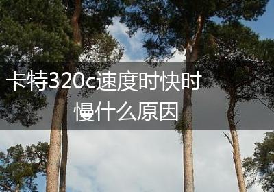 卡特320c速度时快时慢什么原因