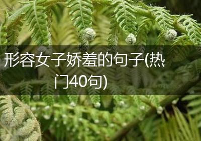 形容女子娇羞的句子(热门40句)