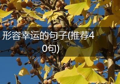 形容幸运的句子(推荐40句)