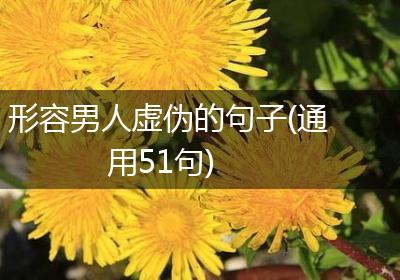 形容男人虚伪的句子(通用51句)