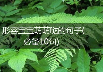 形容宝宝萌萌哒的句子(必备10句)
