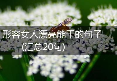 形容女人漂亮能干的句子(汇总20句)
