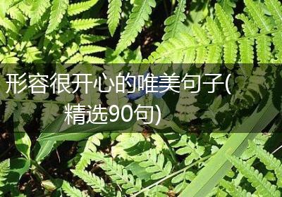 形容很开心的唯美句子(精选90句)