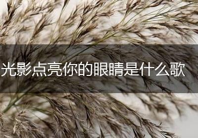 光影点亮你的眼睛是什么歌