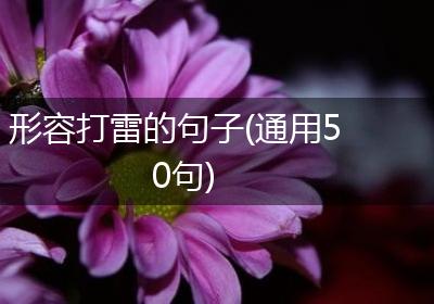 形容打雷的句子(通用50句)