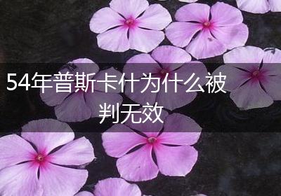54年普斯卡什为什么被判无效