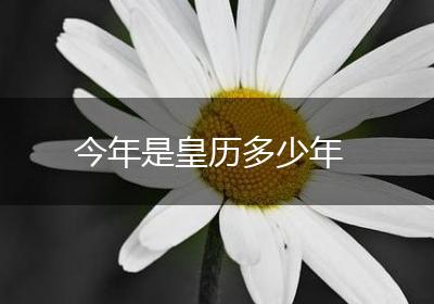 今年是皇历多少年