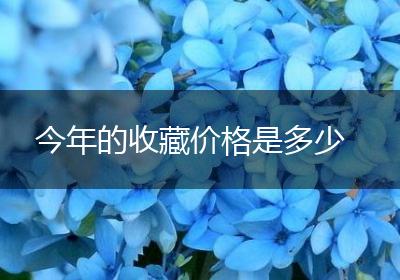 今年的收藏价格是多少