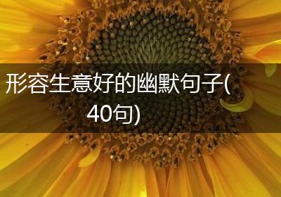 形容生意好的幽默句子(40句)