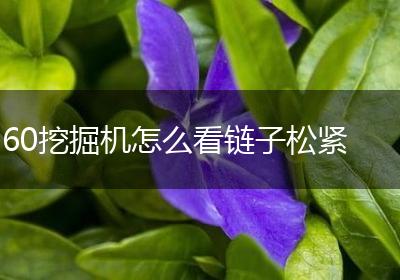 60挖掘机怎么看链子松紧