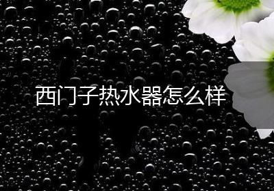 西门子热水器怎么样
